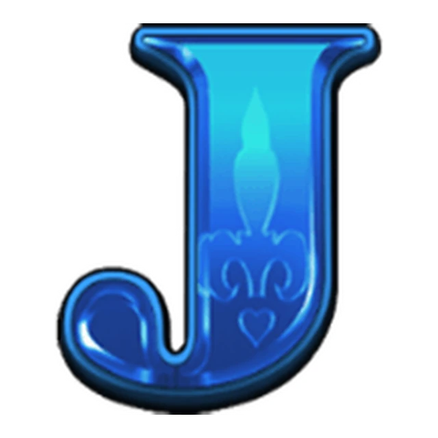 Jack card rank symbol on the Fortune Hearts reels
