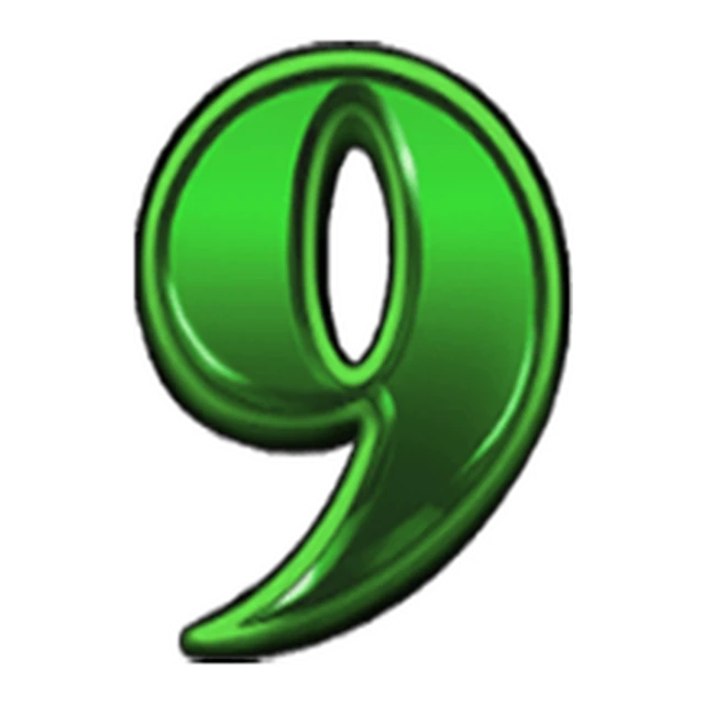 Nine card symbol at the bottom of the Fortune Hearts paytable