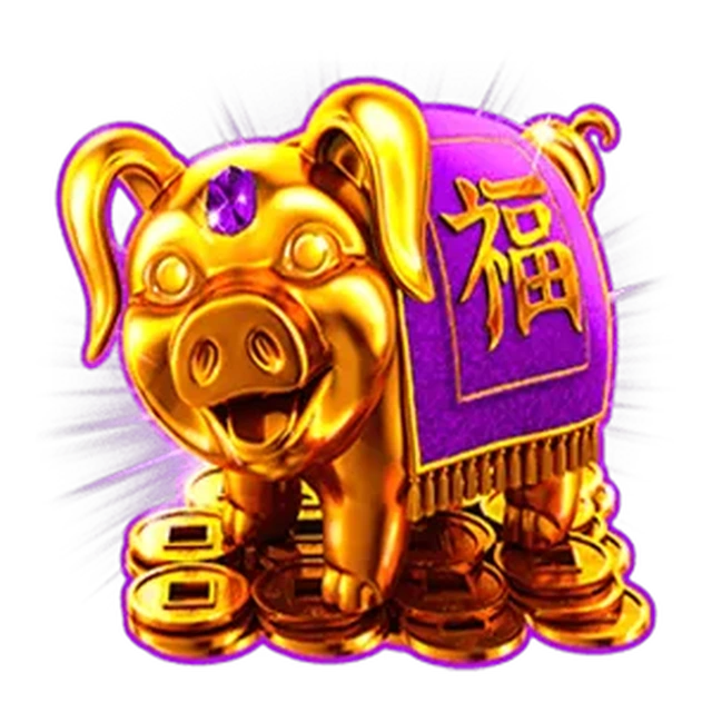 Pig symbol on the Fortune Hearts pokie paytable